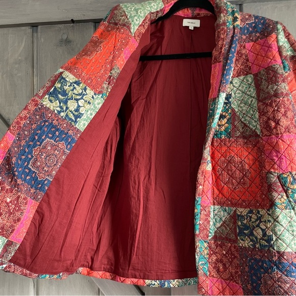 The Odell’s Women’s Mathilde Patchwork Coat Garnet‎ Hill Small $208 cottagecore - Picture 5 of 11